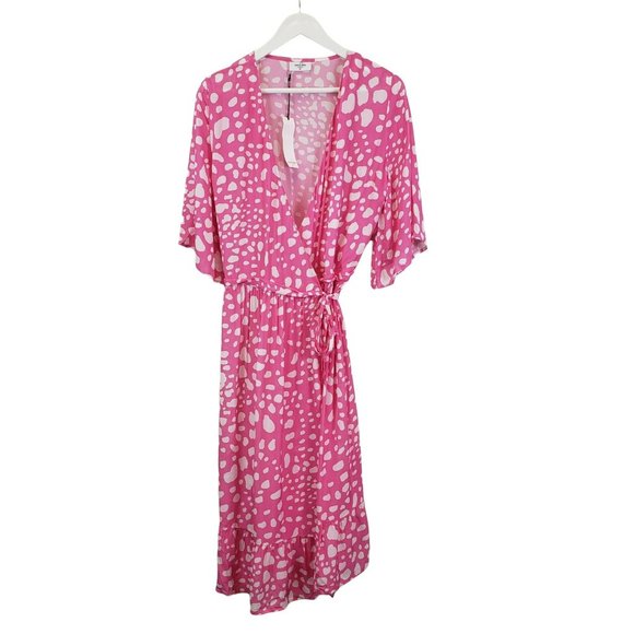Mercy Delta Dresses & Skirts - NWT Mercy Delta Dotted Wrap Midi Dress Size Medium